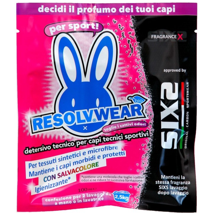 Detergent ResolvWear Fragrance X Envelope 100 ml - 2 Dosi ResolvBike