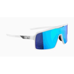 Force STATIC white glasses with blue mirrored lens Force