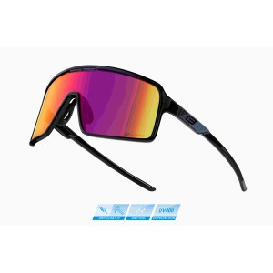 Force STATIC Glasses Black Purple Mirrored Lens Force