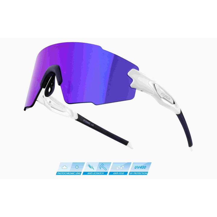 Force MANTRA Glasses White Purple Mirrored Lens Force