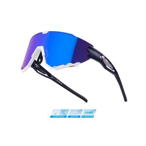 Occhiale Force CREED blu/bianco lente specchiata blu Force