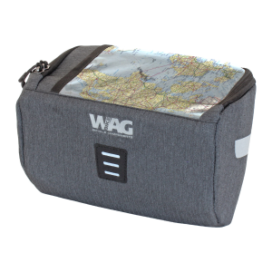 Gray map handlebar bag Wag Bike