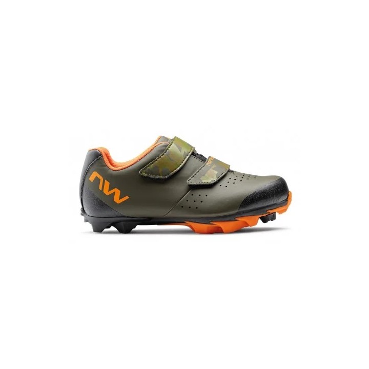 Scarpe Northwave Origin Junior - Verde Scuro/Arancione Northwave