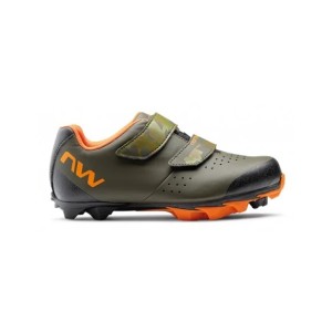 Scarpe Northwave Origin Junior - Verde Scuro/Arancione Northwave