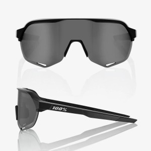 Glasses 100% S2 - Soft Tact Black/smoke lens 100%