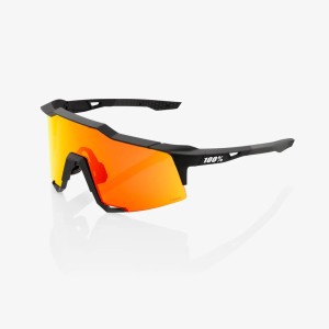 Occhiali 100% SPEEDCRAFT - Soft Tact Black/Hiper Red multilayer mirror lens 100%