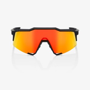 Occhiali 100% SPEEDCRAFT - Soft Tact Black/Hiper Red multilayer mirror lens 100%