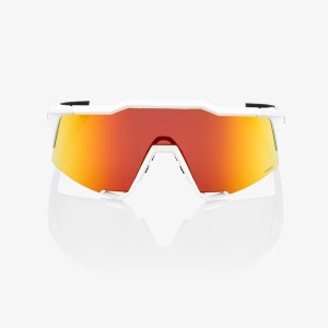 Occhiali 100% SPEEDCRAFT - Soft Tact Off White/Hiper Red multilayer mirror lens 100%