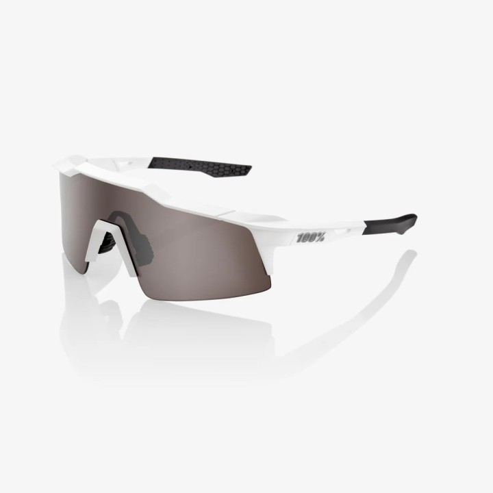 Glasses 100% SPEEDCRAFT SL - Matte White/Hiper Silver mirror lens 100%