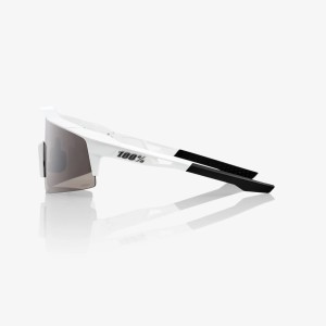 Glasses 100% SPEEDCRAFT SL - Matte White/Hiper Silver mirror lens 100%