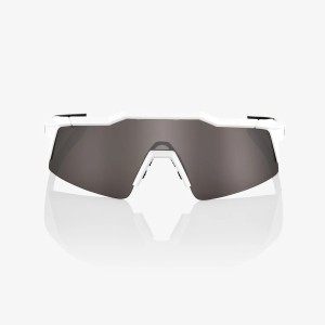 Occhiali 100% SPEEDCRAFT SL - Matte White/Hiper Silver mirror lens 100%