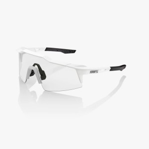 Glasses 100% SPEEDCRAFT SL - Matte White/Hiper Silver mirror lens 100%