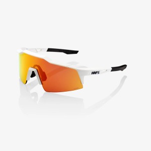 Occhiali 100% SPEEDCRAFT SL - Soft Tact Off White/Hiper Red multilayer mirror lens 100%