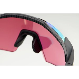 Occhiali 100% AEROCRAFT - Soft Tact Black/Hiper Red multilayer mirror 100%