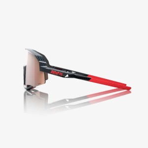 Occhiali 100% SLENDALE - Gloss Carbon Fiber/Hiper Crimson silver mirror 100%