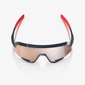 Glasses 100% SLENDALE - Gloss Carbon Fiber/Hiper Crimson silver mirror 100%