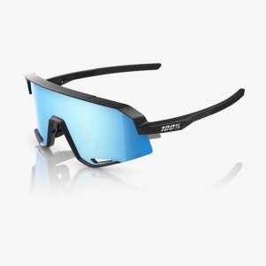 Glasses 100% SLENDALE - Black/Hiper Blue multilayer mirror 100%