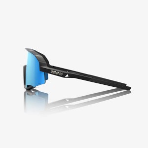 Occhiali 100% SLENDALE - Matte Black/Hiper Blue multilayer mirror 100%