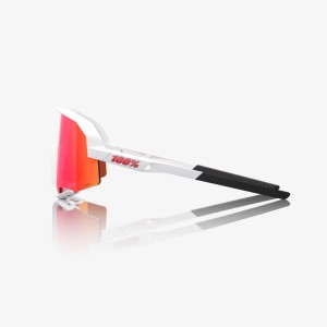 Glasses 100% SLENDALE - Matte White/Hiper Red multilayer mirror 100%