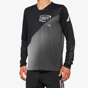 Long sleeves 100% R-Core X - Black/Grey 100%