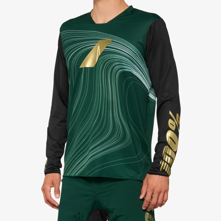 Maglia Maniche Lunghe 100% R-Core X - Green Forest 100%