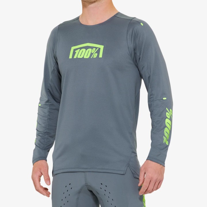 Maglia Maniche Lunghe 100% R-Core X - Grey 100%