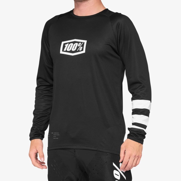 Long sleeves 100% R-Core - Black/White 100%