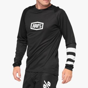 Maglia Maniche Lunghe 100% R-Core - Black/White 100%