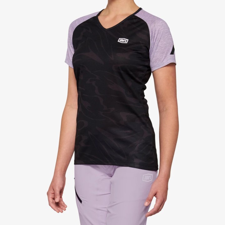 Maglia 100% AIRMATIC donna - Black/Lavander 100%