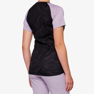 Maglia 100% AIRMATIC donna - Black/Lavander 100%