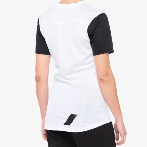 Maglia 100% RIDECAMP donna - White/Black 100%