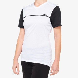 Maglia 100% RIDECAMP donna - White/Black 100%