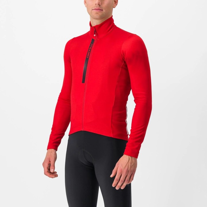 Knife Castelli Entrance Thermal Jersey - Red Castelli