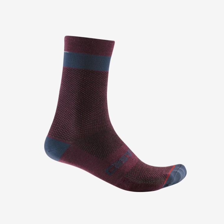 Socks Castelli Alpha 18 Pro - Deep Bordeaux/Dark Grey Castelli