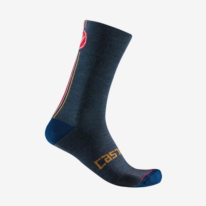 Socks Castelli Racing Stripe 18 - Blue Castelli