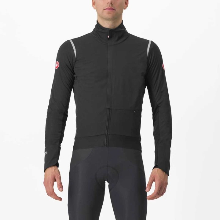 Jacket Castelli Alpha Double Ros - Light black/Silver reflex Castelli