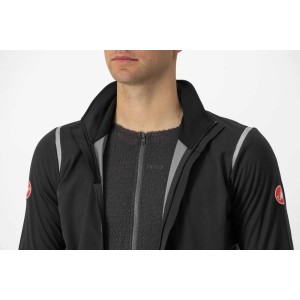 Jacket Castelli Alpha Double Ros - Light black/Silver reflex Castelli