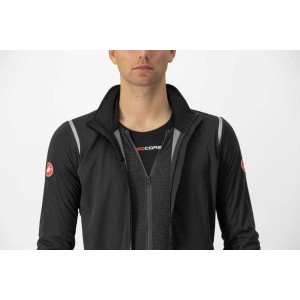 Jacket Castelli Alpha Double Ros - Light black/Silver reflex Castelli