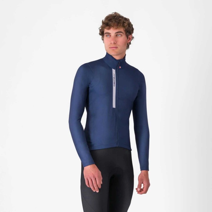 Knife Castelli Entrance Thermal Jersey - Blue Belgian Castelli