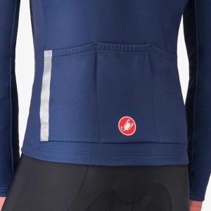 Knife Castelli Entrance Thermal Jersey - Blue Belgian Castelli