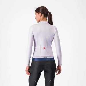 Maglia Castelli Espresso Thermal Jersey - Purple Castelli