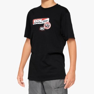 T-Shirt boy 100% STAMPS Youth - Black 100%