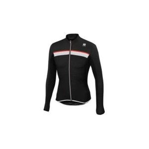 M/L sweater Sportful Long Sleeve J. Tg.S Black/White/Red Sportful