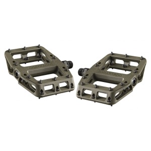 Couple Flat Pedals Bontrager Line Elite Olives Grey Bontrager