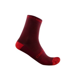 Socks Castelli Superleggera T12 Sock - Bordeaux Castelli